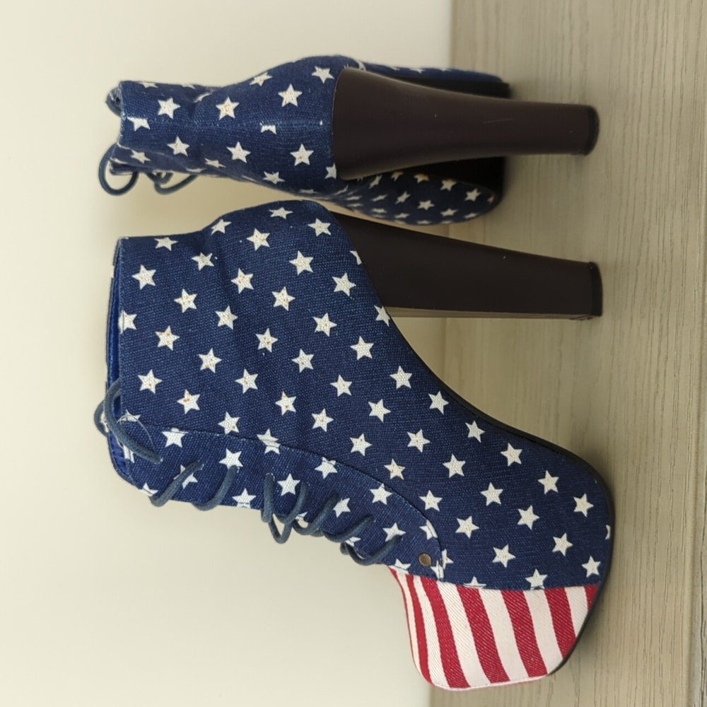 GoJane 5 inch pump, America Red White Blue
